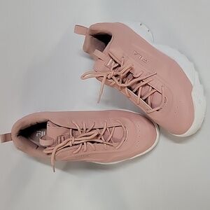 Fila Pink Disruptor II FS Women's Lifestyle Chunky Platform Sneakers, Size 11
